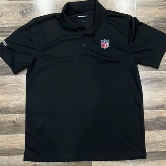 NFL Captain Morgan Spiced Rum RARE Black Polo Shirt Size Small NWT - Picture 3 of 8